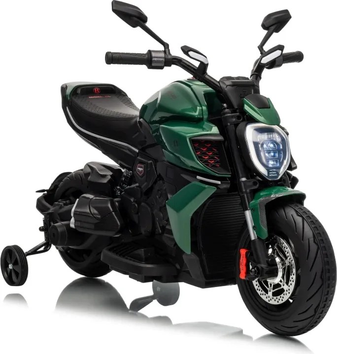 Detská elektrická motorka Ducati Diavel x Bentley Green
