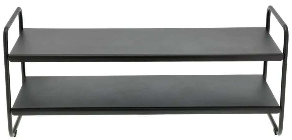 Čierny oceľový stojan na topánky 33x33x80 cm A-Shoe – Zone