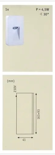 Paulmann 93809 - LED/2,4W IP44 Vonkajšie nástenné svietidlo SPECIAL LINE 230V
