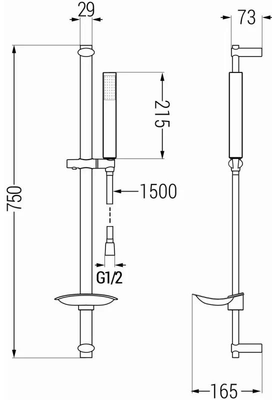 Mexen sprchový set DB77, chróm, 785774584-00