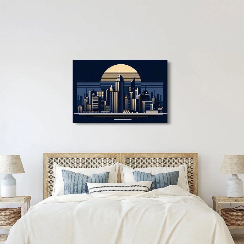 Obraz – Geometrické mesto (90x60 cm)
