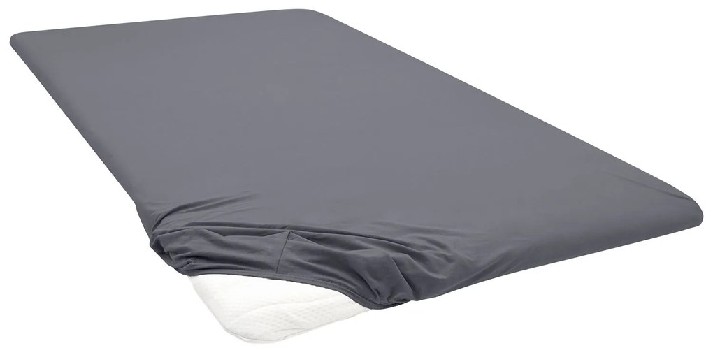 Biberna Napínacia plachta na vrchný matrac (antracitová, 140 – 160 x 200 cm) (100227070)