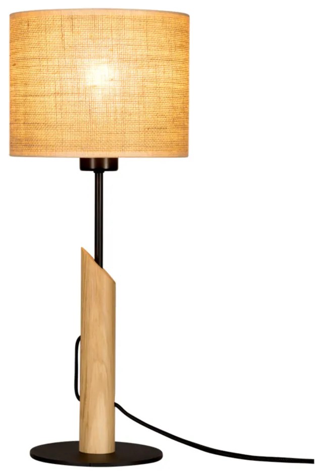 Stolová lampa Colette Juta 1xE27 Max.40W Olejovaný dub/čierna/béžová