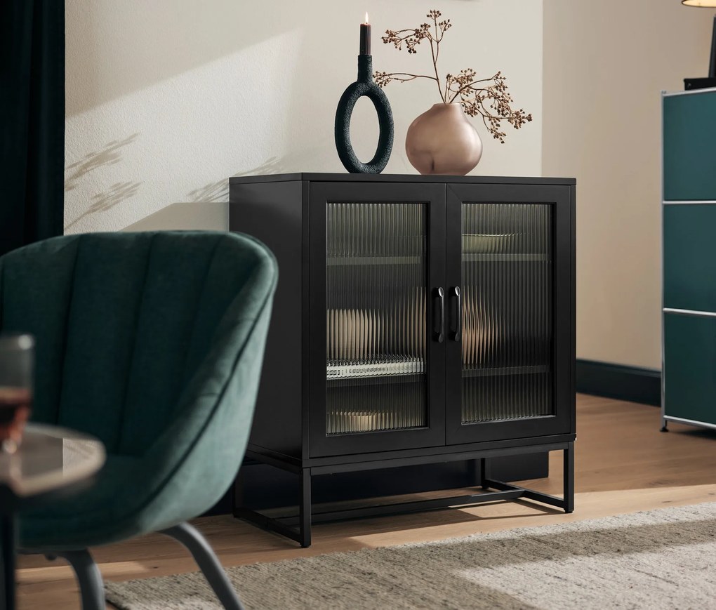 Čalúnená stolička, sivo-zelená