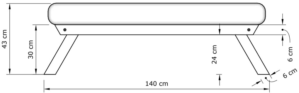 Lavica BREEZIO 01 140 cm z - výber z 10 prevedení