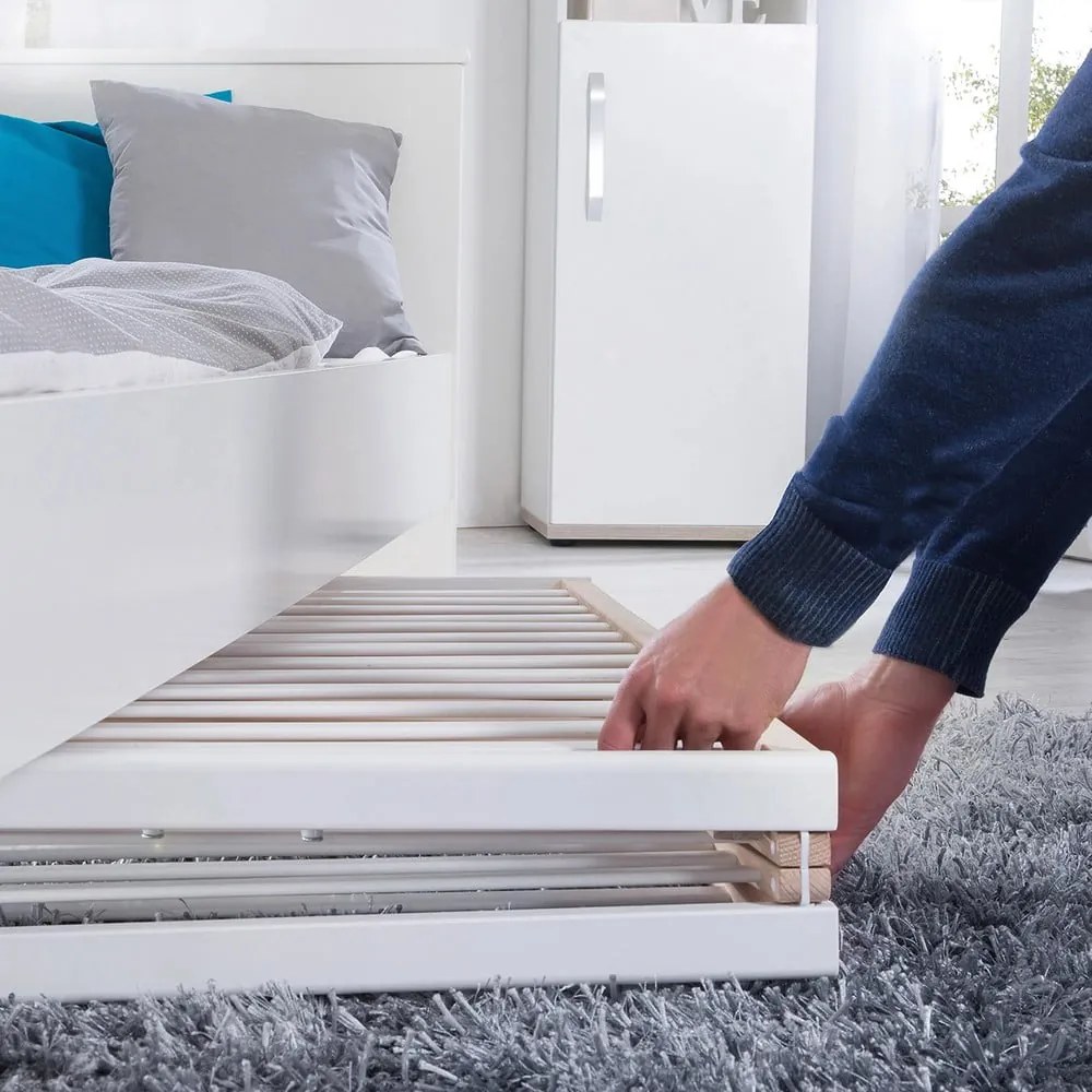 Biela skladacia postieľka na kolieskach 60x120 cm Fold up – Roba