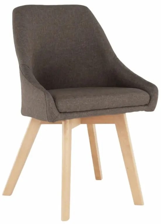 Dizajnová, krásna jedálenská stolička v prevedení hnedá látka