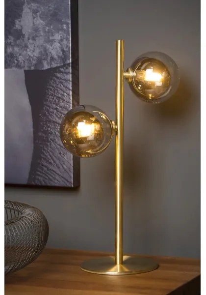 Lucide 45574/02/02 - Stolná lampa TYCHO 2xG9/28W/230V zlatá