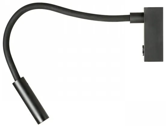 RED - Design Rendl - R10541 - LED Flexibilná lampička AIM LED/3W/230V čierna