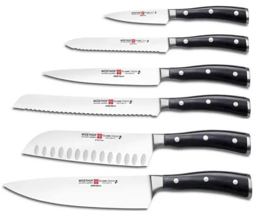 Wüsthof - Sada kuchynských nožov v stojane CLASSIC IKON 7 ks jaseň/čierna