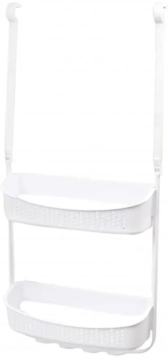 Erga Wiki, kúpeľňový kôš, závesný organizér 30x72 cm s prísavkami, biela, ERG-YKA-CH.WIKI-WHT