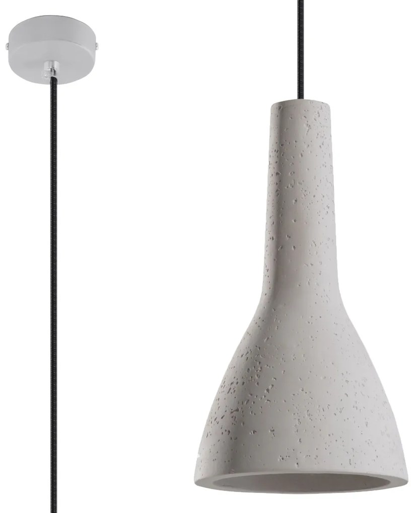 Závesné svietidlo Empoli, 1x betónové tienidlo