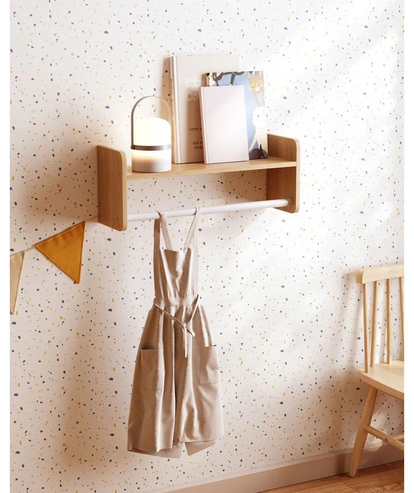 Nástenný detský vešiak z borovicového dreva v prírodnej farbe 52,5x20 cm Florentina – Kave Home