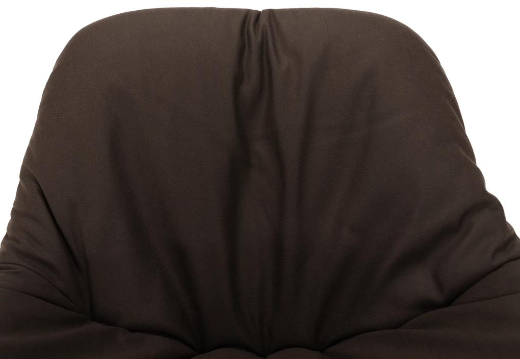 Kondela Jedálenská stolička, látka s efektom brúsenej kože hnedá, KALIFA