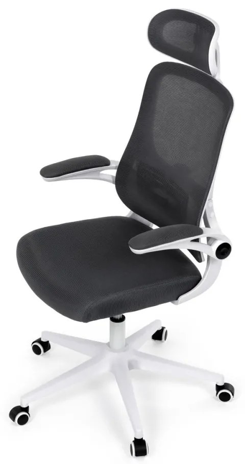 Kancelárska otočná stolička MOUSE — sieť, šedá
