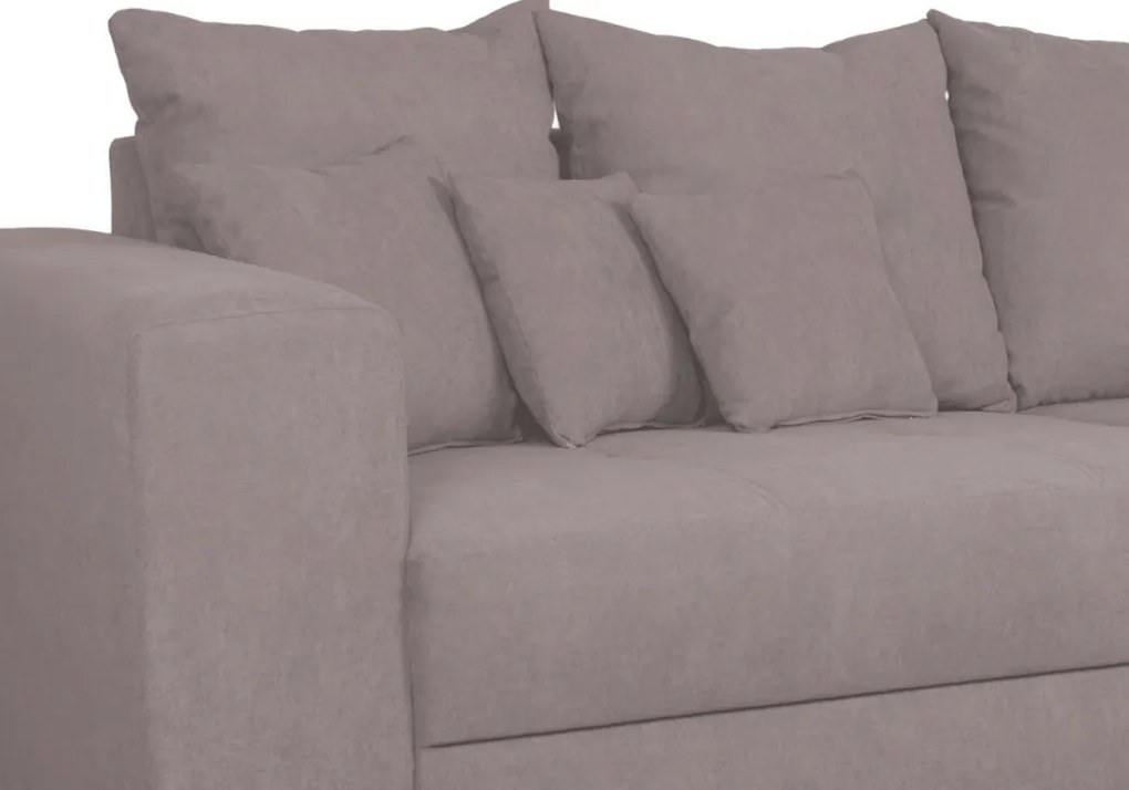 Široká pohovka Rosa, ružová látka