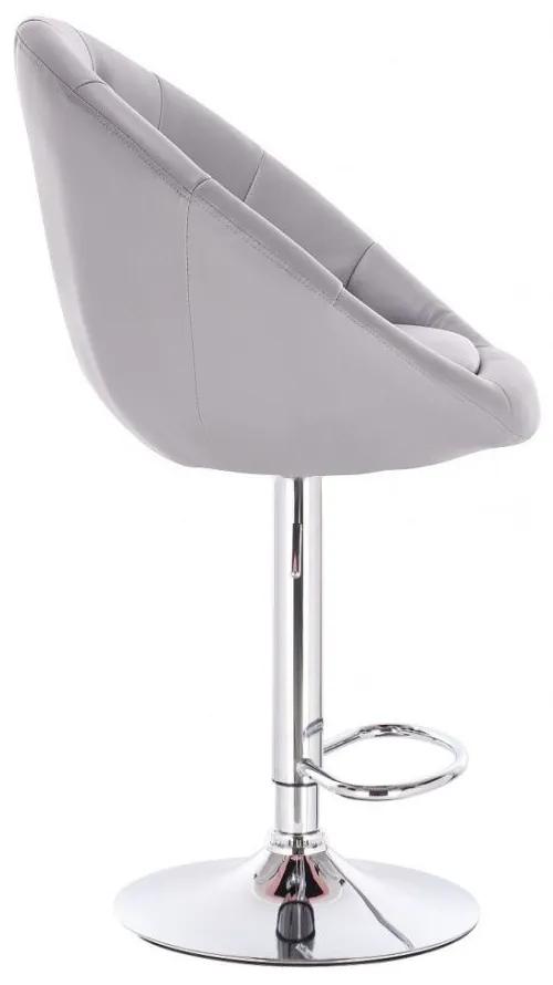 LuxuryForm Barová stolička VERA na striebornom tanieri - šedá
