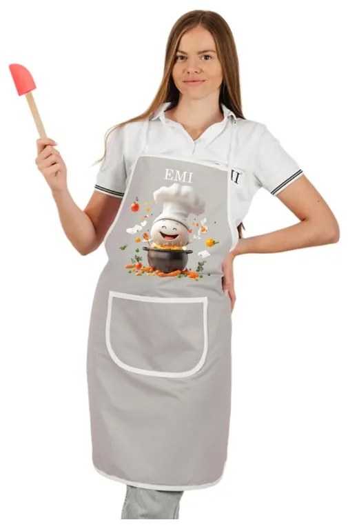 Kuchynská zástera Gusto EMI, sivá