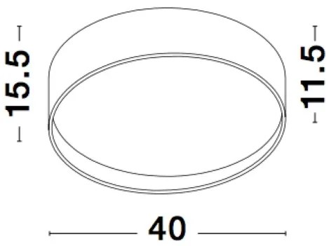 LED stropné svietidlo Fano 40 biele