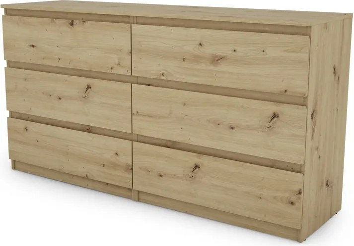 Široká komoda Carlos, dub artisan, 150 cm
