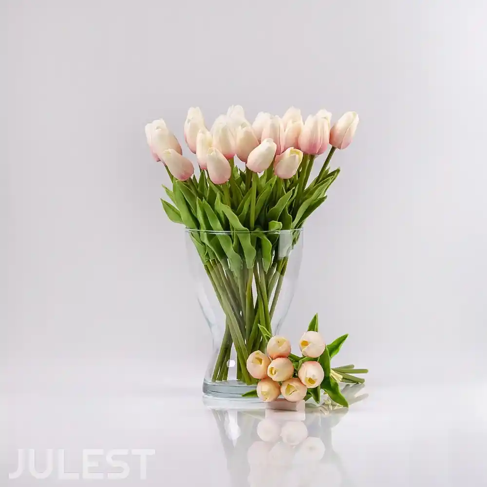 Umelý tulipán IVONA bielo-ružový. Cena uvedená za 1 kus. | BIANO