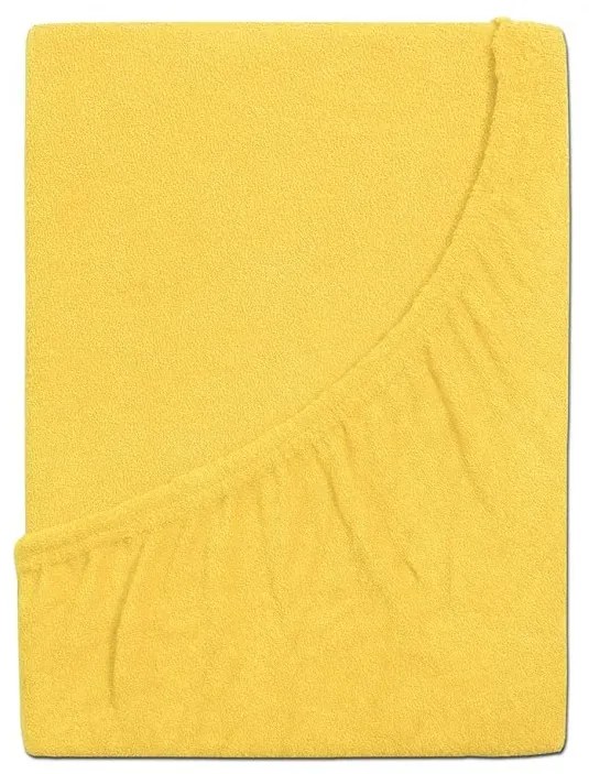 Froté plachta do detskej postieľky EXCLUSIVE 70x140 cm svetlo žltá