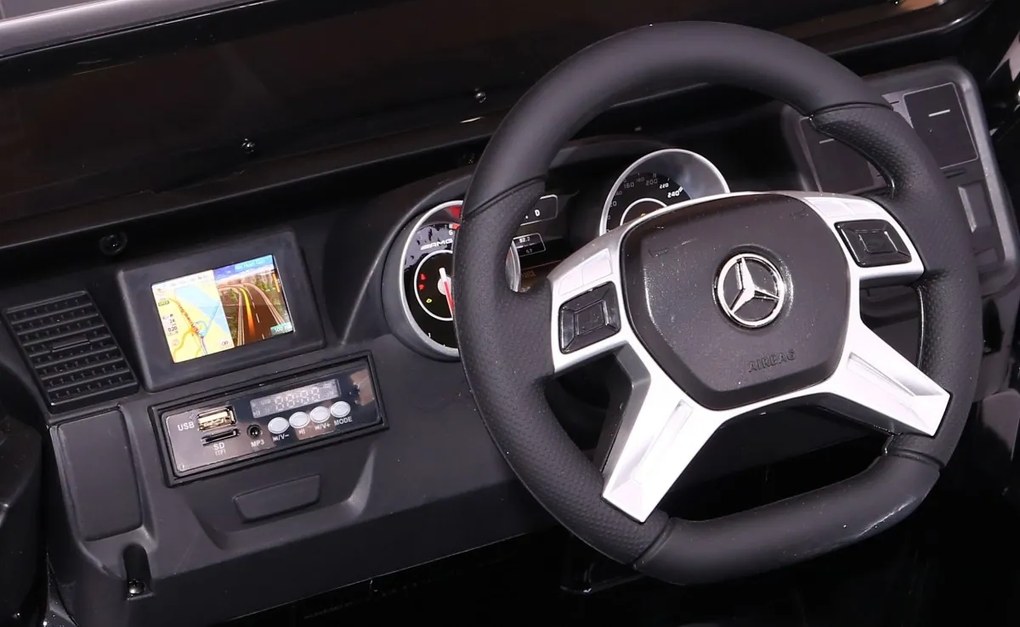 RAMIZ Elektrické autíčko Mercedes Benz G 63 AMG  - lakované - biele - motor 2x45W - batéria - 12V10Ah - 2022