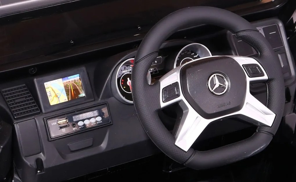RAMIZ Elektrické autíčko Mercedes Benz G 63 AMG - lakované - biele - motor 2x45W - batéria - 12V10Ah - 2022