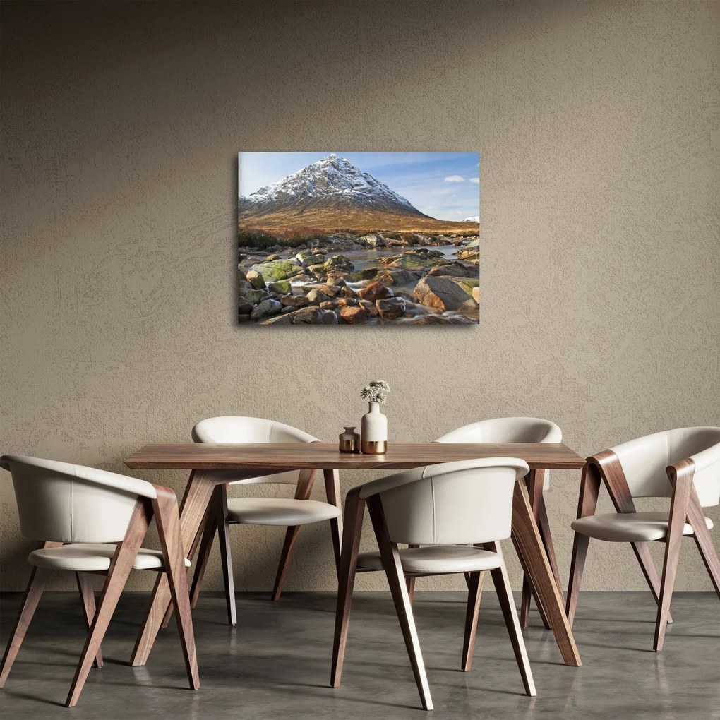 Obraz - Hora s riekou (70x50 cm)