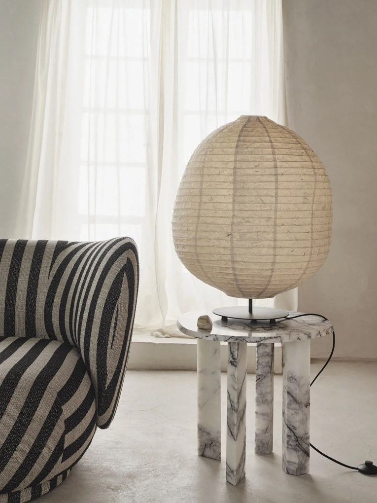 Ferm Living Stojacia lampa Kurbis Black / Natural Ø 60 cm