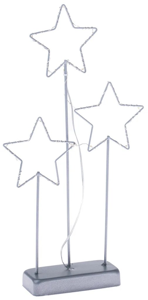 Vianočná svietiaca dekorácia Hviezdy, 20 x 40 cm, 15 LED