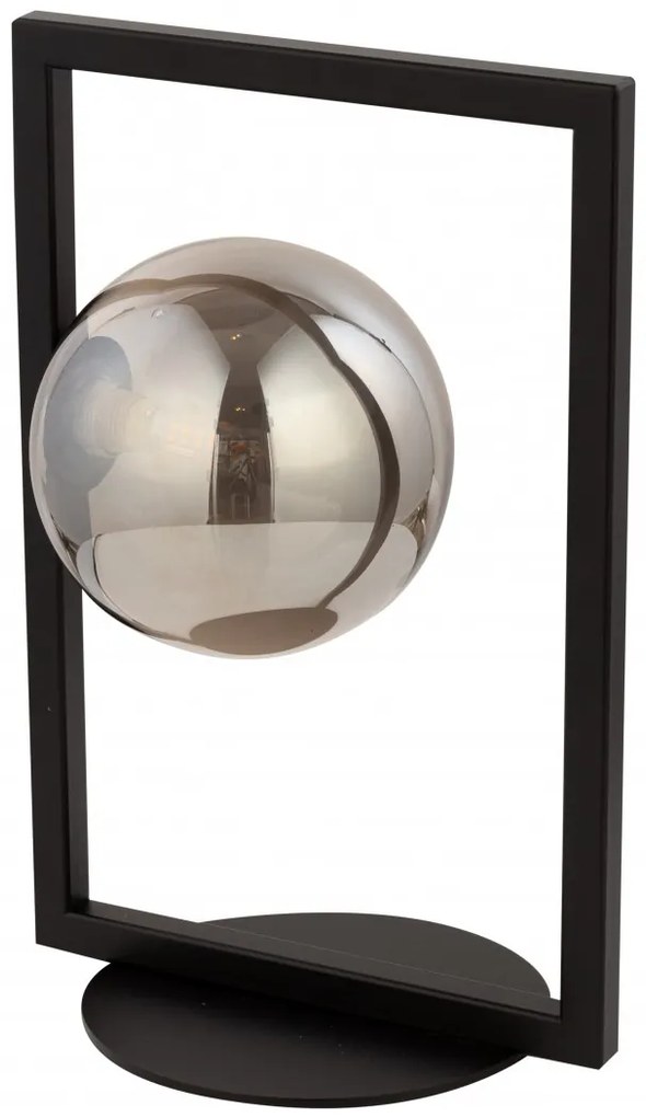 SIGMA Stolná moderná lampa COSMIC, 1xG9, 12W, čierna, dymové sklo