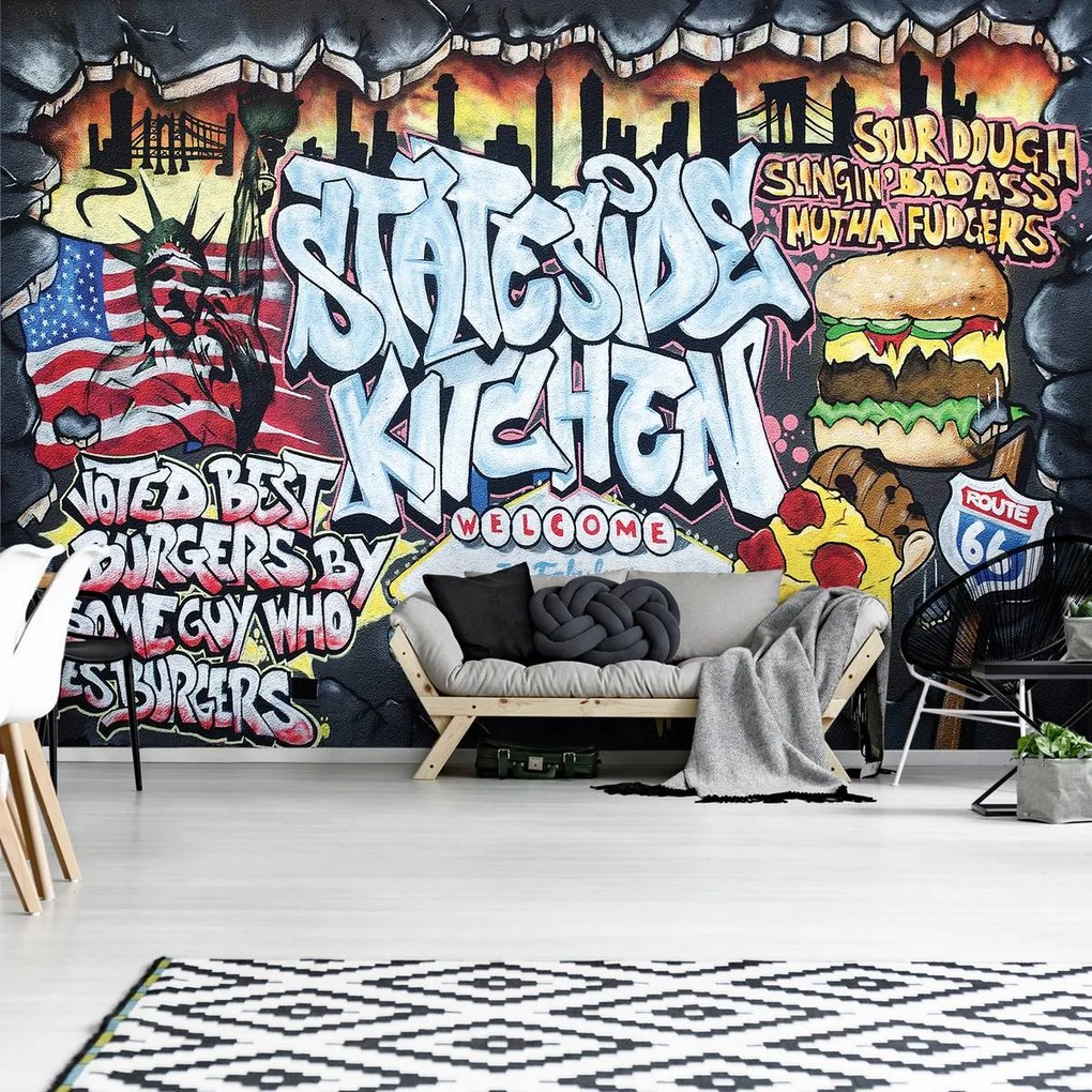 Fototapeta - Najlepší Burger - Graffiti (152,5x104 cm)