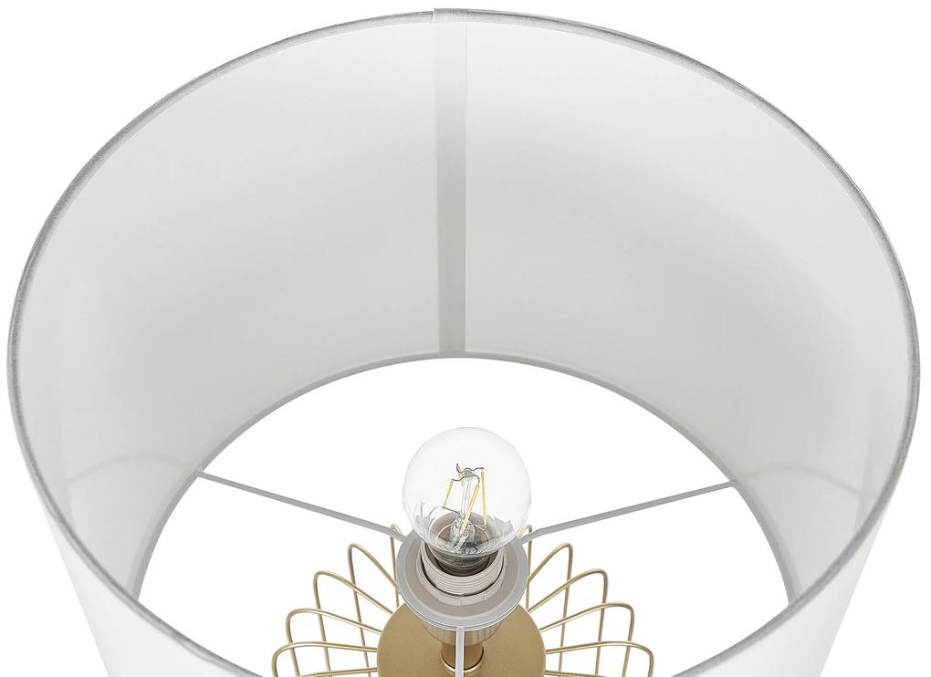 Stolová lampa 58 cm biela / zlatá THOUET Beliani