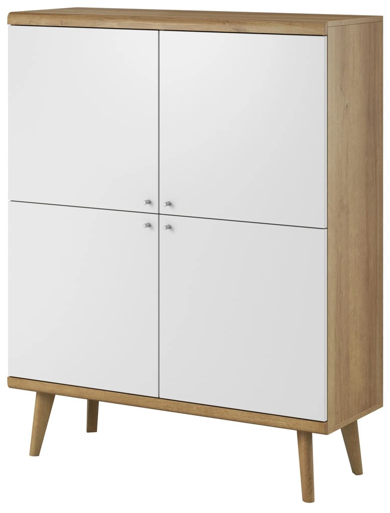 Komoda Primo 107 cm dub Riviéra/biela