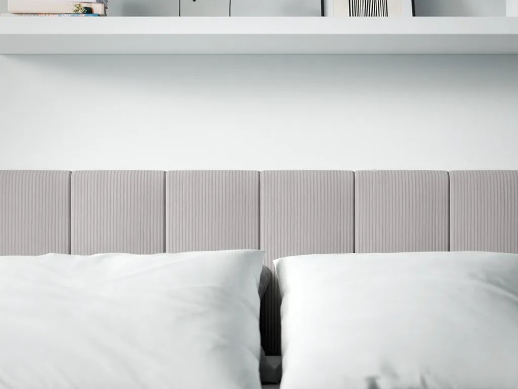 Čalúnený nástenný panel FRAME LINCOLN 30x60 cm Farba: Svetlosivá