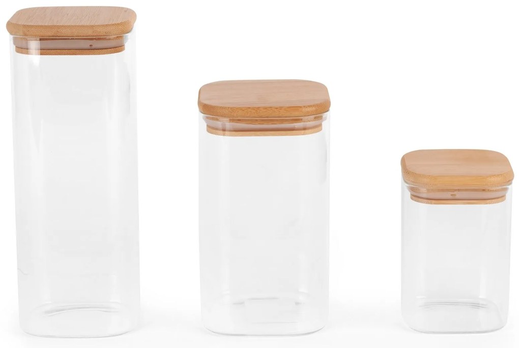 SADA SKLENENÝCH DÓZ POLA1 (02) 800/1600/2000 ML