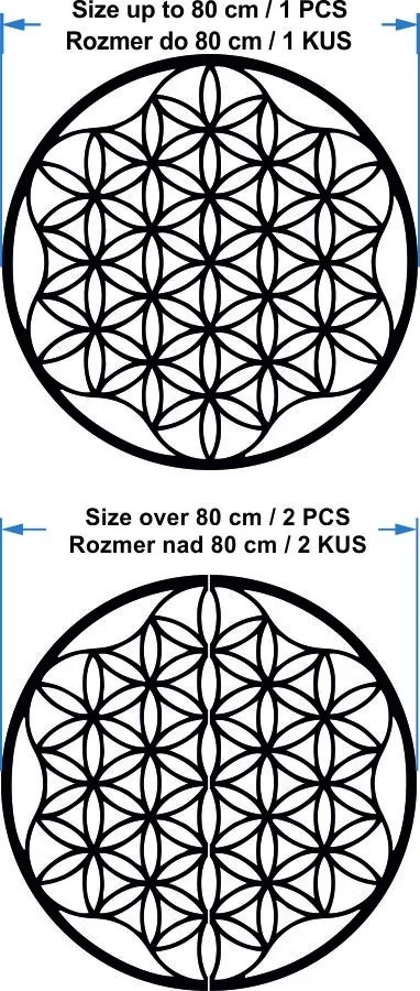 Obraz mandala na stenu z preglejky do 120 cm: Prírodná preglejka - Topoľ  natural Rozmer 50 cm 3964-49819 PR0337