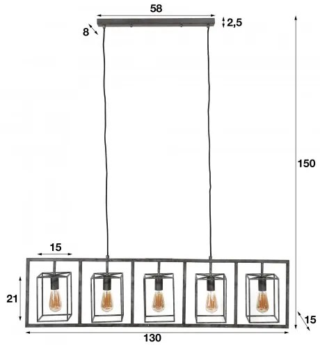 Luster 72-34 5L Cubic Tower  - Komfort-nábytok