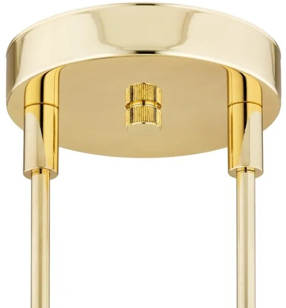 Argon 1840 - Luster na tyči ABSOS 4xE14/7W/230V alabaster zlatá