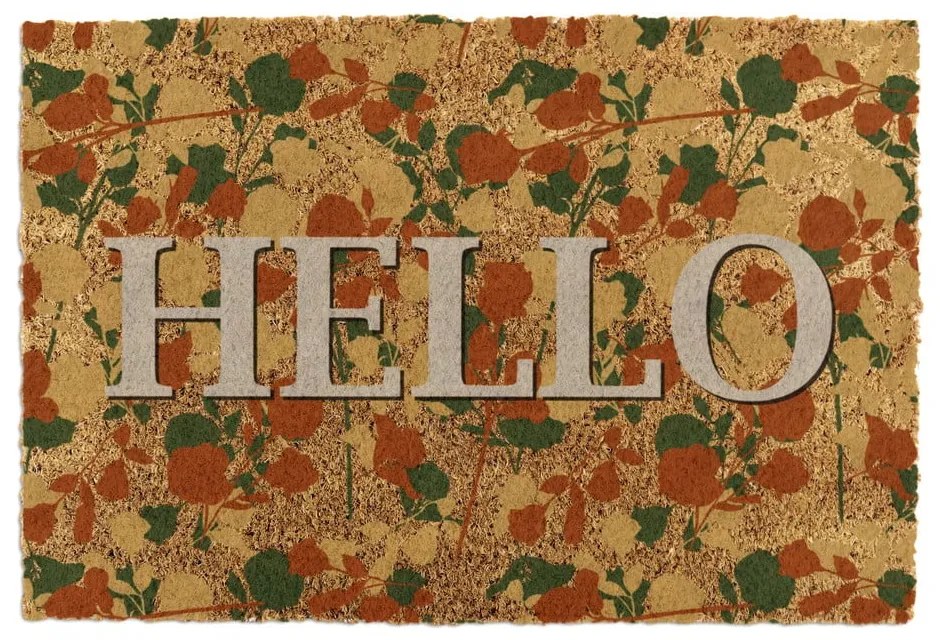 Rohožka z kokosového vlákna 40x60 cm Hello Floral – Artsy Doormats