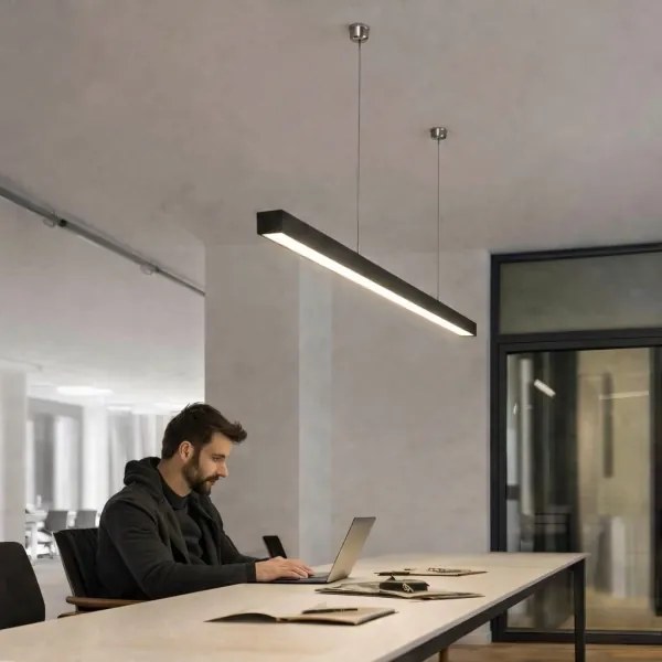 Brilagi- LED závesné svietidlo FULLDAY LED/30/40/50W/230V 2700/4000/6000K 150 cm čierne