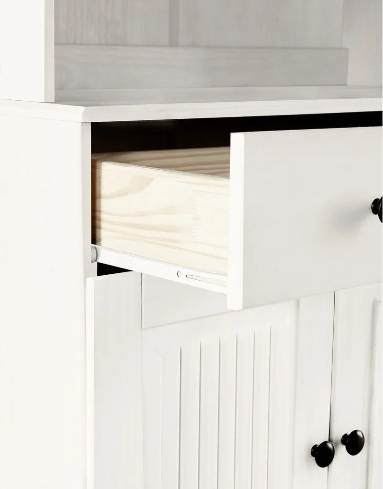 Biely kredenc z borovicového dreva 181x34 cm Mille – Støraa