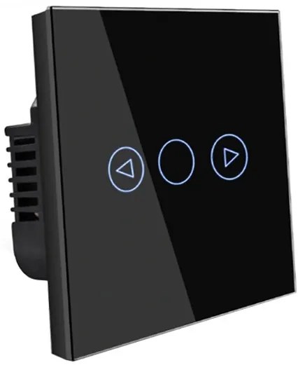 MILIO Sklenený nástenný dotykový stmievač WIFI - čierny
