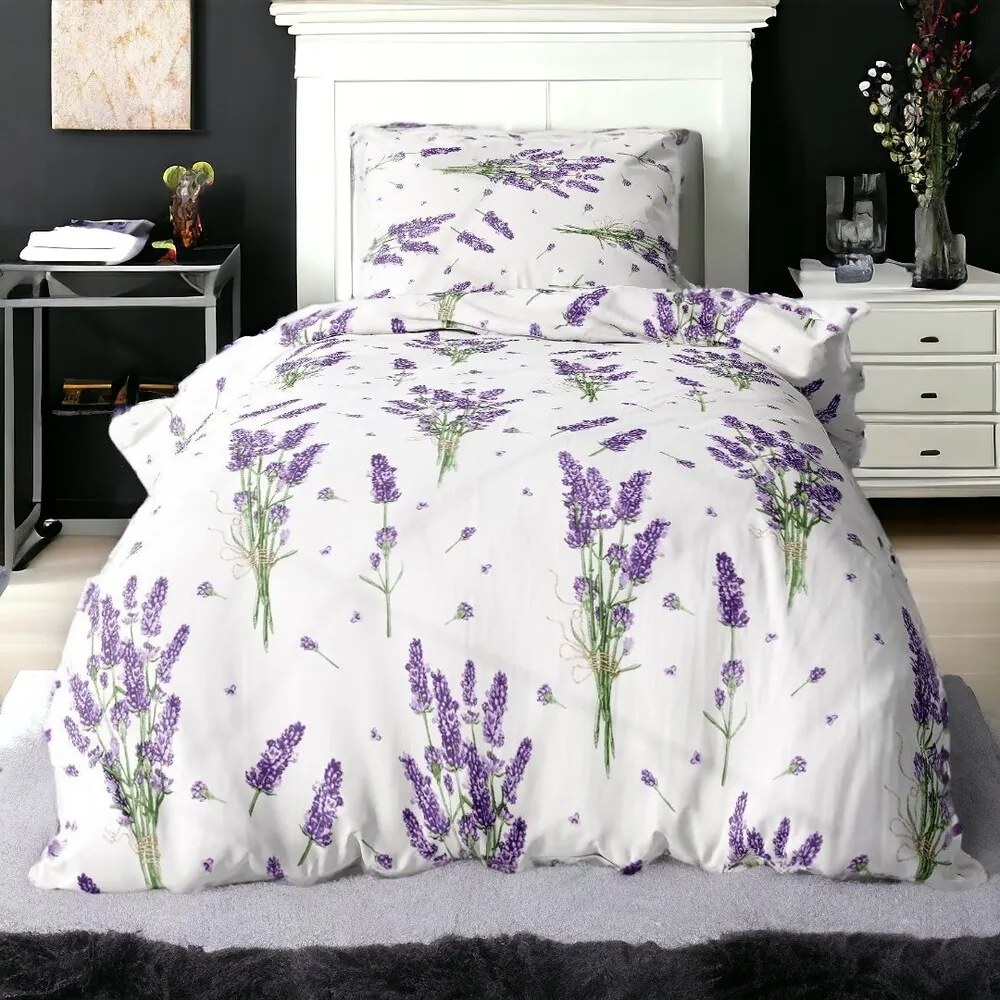 Krepové bavlnené obliečky Homa TORRY LAVENDER 2-dielna sada 140x200 cm