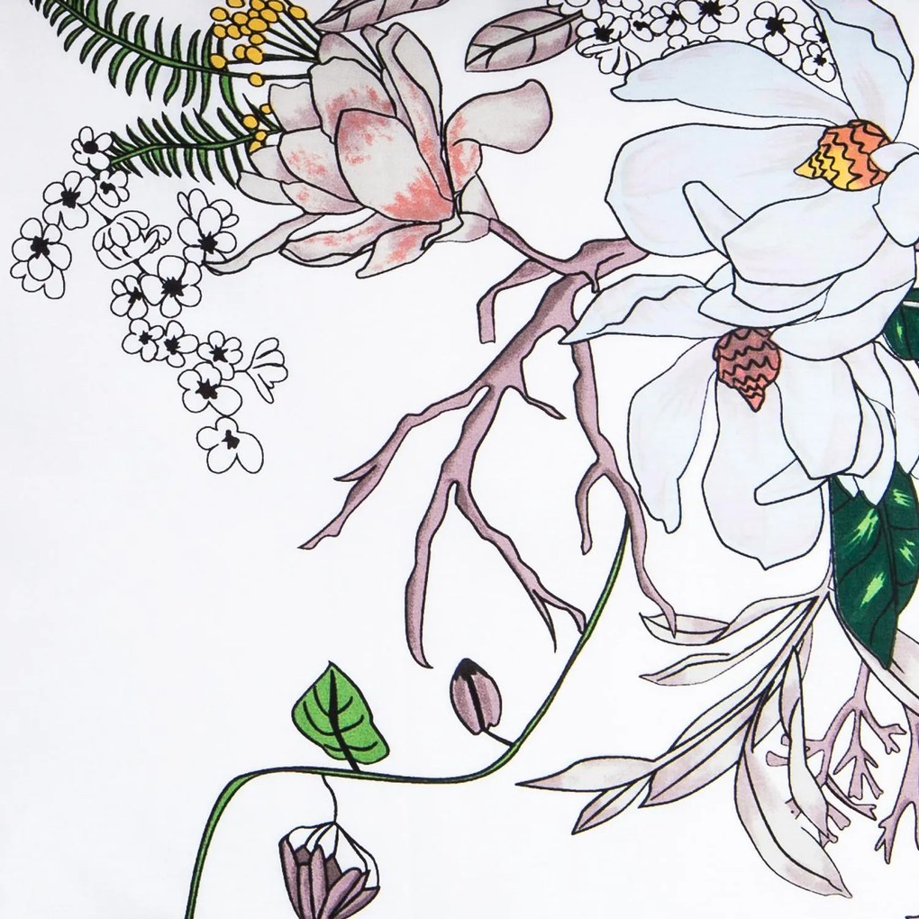 RENFORCÉ OBLIEČKY SALOM EXCLUSIVE 200X220 CM, 2KS 70X80 CM KVETY
