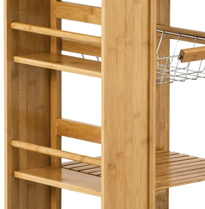 BONTEC Regál, bambus, prírodný, DR-046 Farba: Prírodné