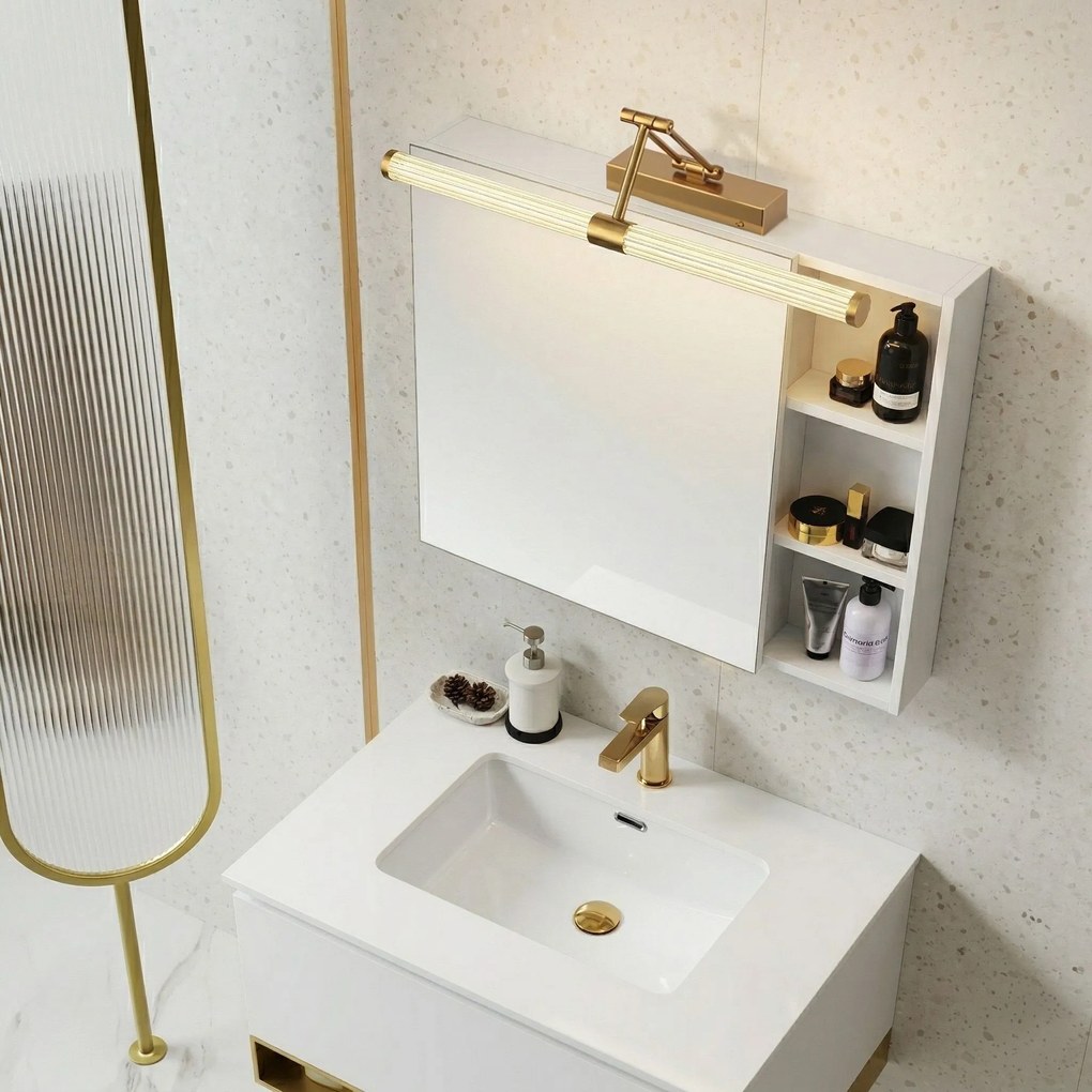 Toolight Toolight, LED nástenné svietidlo 60cm, 13W, 4000K, 1000lm, APP1900-1W, zlatá matná, OSW-66055