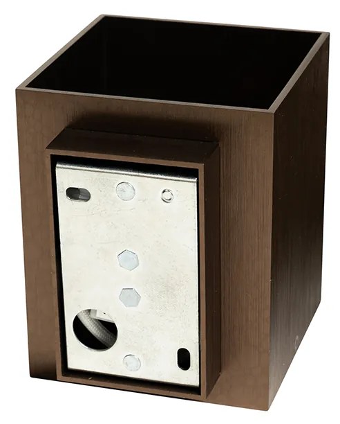 Moderná nástenná lampa tmavo bronzová štvorcová - Sola