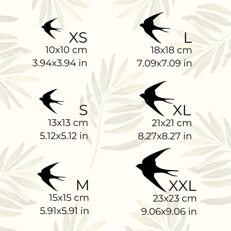 Dekorácia na stenu – lastovičky, drevené lietajúce vtáky, prírodou inšpirované umenie sada 12 ks | SENTOP HDF0542